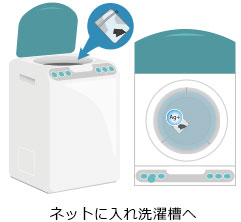 Ag+除菌カットシートで洗濯層除菌