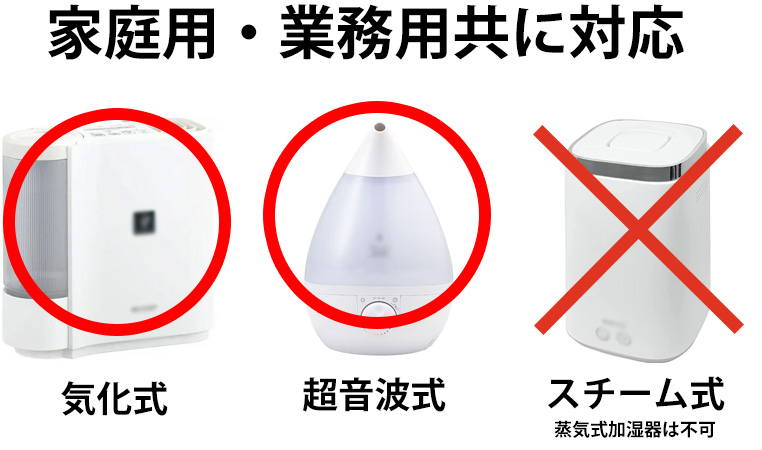 全種類の加湿器に対応